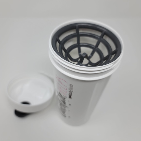 SportShaker LadyBoss Life Happens Chocolate Helps White Shaker Bottle Water - Picture 3 of 3